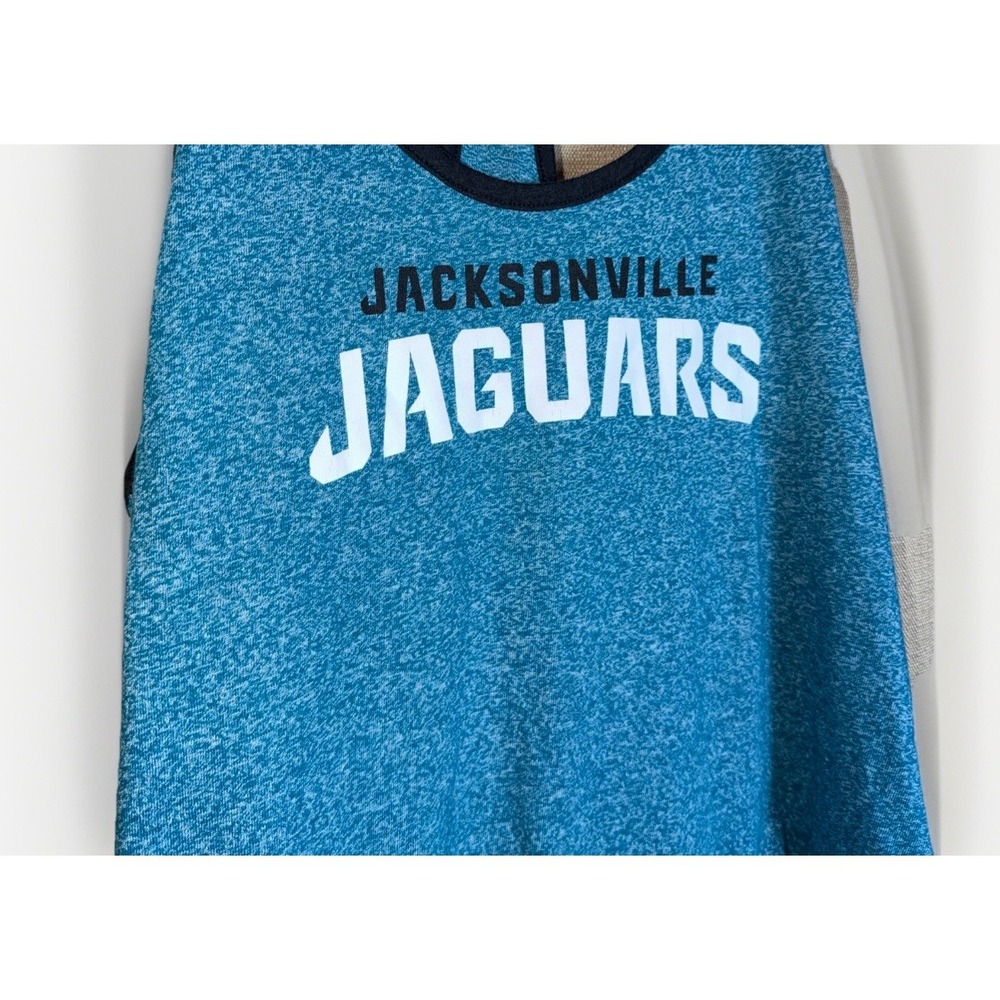 Jacksonville Jaguars Nike Tee Racer Back Tank Top Womens Size Large Teal & Black - Picture 2 of 6